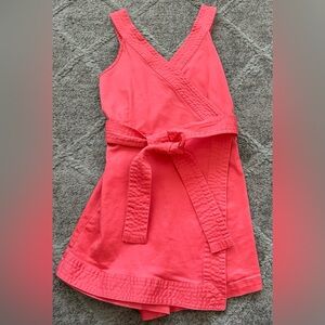 HABITUAL Kids Wrapped Coral Romper Skort Youth 10